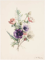 EE 007
<br/>
Boeketje met roze en paarse anemonen
<br/>
<em>Buyskes, Johanna Helena (1840 - 1869)</em>